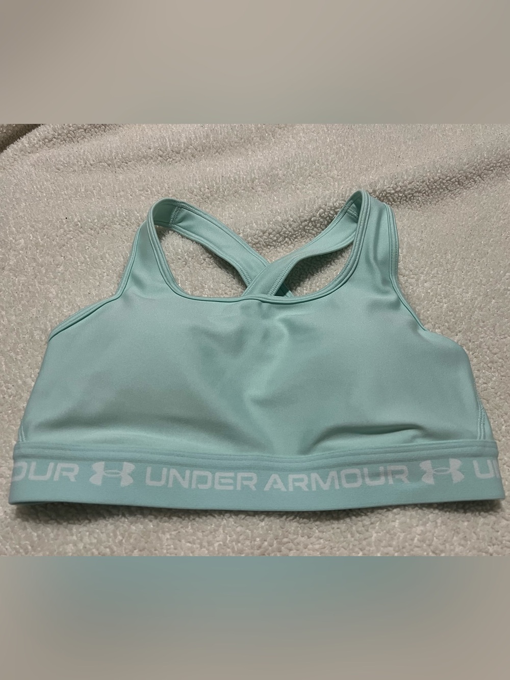 Under Armour Light Mint Crossback Sports Bra